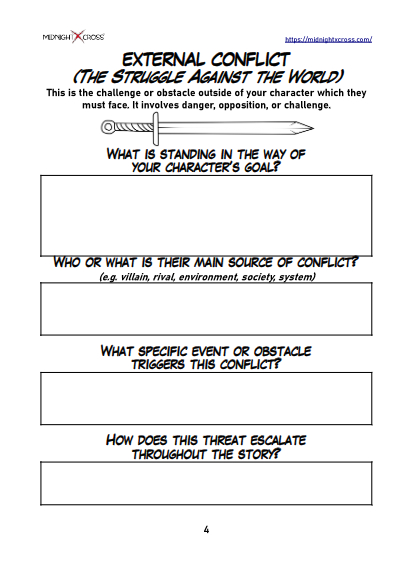 Internal And External Conflict Planner Preview 4